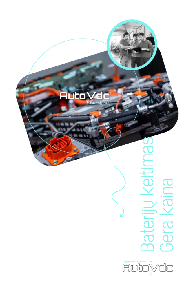 Hibridinių ir elektromobilių baterijų remontas Vilniuje – aukštos įtampos modulių diagnostika AutoVDC

SEO Title:
Baterijų remontas Vilniuje – hibridų ir EV baterijų patikra bei diagnostika | AutoVDC

Description:
„Baterijų remontas“ – tai paslauga, kur svarbiausia ne keisti, o suprasti. Šiame vaizde matoma hibridinių ir elektromobilių baterijų architektūra: aukštos įtampos jungtys, moduliai, energijos paskirstymo linijos ir valdymo mazgai, kurie turi veikti idealiai suderinti tarpusavyje.

AutoVDC centre baterija nėra „juoda dėžė“. Mes ją skaidome į aiškias technines dalis:
– modulius,
– celes,
– balansavimo grandines,
– aušinimo sistemas,
– aukštos įtampos kontaktus ir valdymą.

Tik tada sprendžiame, kas realiai sugedo.

Baterijų remontas reikalingas, kai:
– sumažėja nuvažiuojamas atstumas,
– automobilis riboja galią,
– nepriima ar nestabiliai kraunasi,
– užsidega HV klaidos,
– atsiranda įtampos disbalansas tarp modulių.

Mūsų diagnostika apima:
– celių ir modulių būklės matavimus,
– talpos ir vidaus varžos analizę,
– balansavimo efektyvumo patikrą,
– aušinimo sistemos darbo įvertinimą,
– aukštos įtampos saugos testus.

Skirtingai nei standartiniuose servisuose, pas mus baterijų remontas nėra „keisk viską“. Dažniausiai gedimas slypi viename modulyje, kontaktinėje zonoje arba valdymo logikoje. Tiksli diagnostika leidžia sutaisyti tik tai, kas tikrai sugedo, ir išsaugoti likusią baterijos dalį.

AutoVDC baterijų remonto filosofija:
✔ lokalizuoti, o ne spėlioti,
✔ taisyti, o ne iškart keisti,
✔ dirbti su realiais duomenimis,
✔ užtikrinti saugą ir garantiją.

Šis vaizdas parodo, kad baterija – tai sudėtinga inžinerinė sistema, kuriai reikia ne „elektriko“, o aukštos įtampos diagnostikos specialisto.

Jeigu ieškai baterijų remonto Vilniuje, kuris:
– išmano hibridų ir EV technologijas,
– dirba su aukštos įtampos sistemomis profesionaliai,
– saugo tavo investiciją į automobilį,

AutoVDC yra vieta, kur baterijų remontas tampa kontroliuojamu techniniu procesu, o ne brangia nežinomybe.